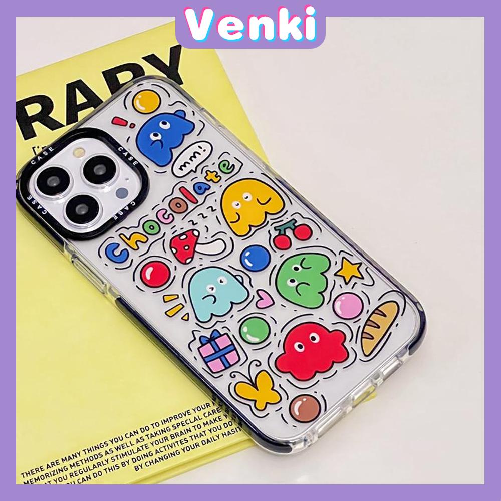 Case iPhone 11 Thicken Soft Silicone Big Hole Case Cute Graffiti Cartoon Ghost Camera Protection Shockproof Back Cover Compatible for iPhone 14 13 12 11 Pro Max 7 8 Plus X XR XS