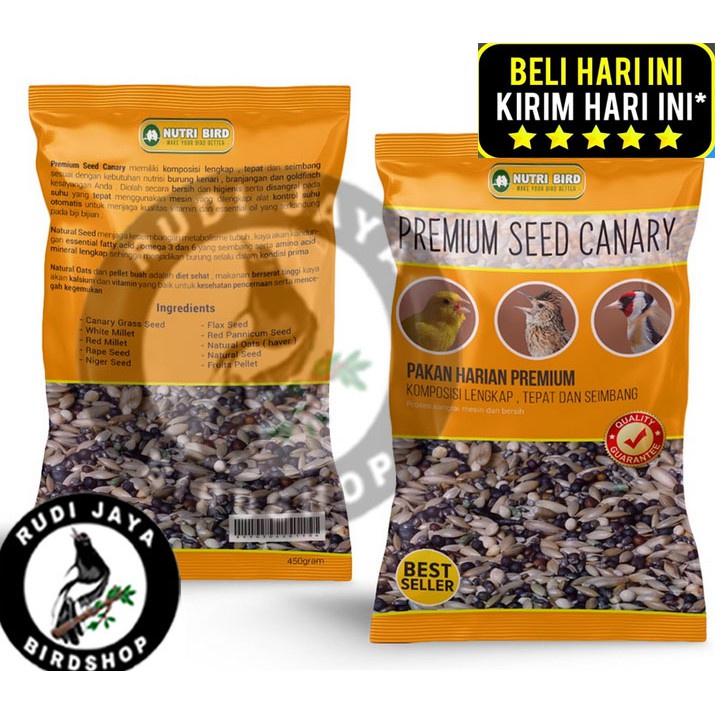 PREMIUM SEED CANARY NUTRIBIRD PAKAN BURUNG KENARI LOKAL LOPER AF SEHAT GACOR LINCAHJUARA PAKANJAYA99