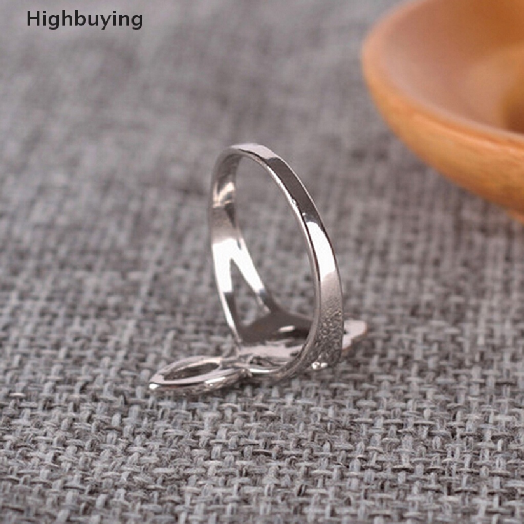 Hbid Fashion Warna Perak Musik Music Note Cincin Treble Clef Cincin Perhiasan Hadiah Glory