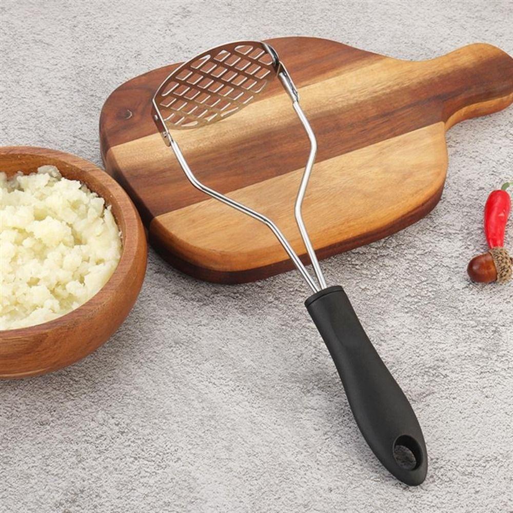 Solighter Potato Masher New Dengan Gagang Plastik Stainless Steel Gadget Dapur Penghancur Kentang