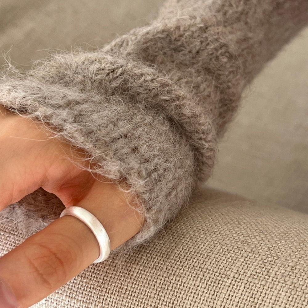 Mxbeauty Wanita Pembukaan Cincin Unik Retro Trendi Zirkon Biru Jari Cincin Hadiah Gadis Tembaga Gaya Korea Ring