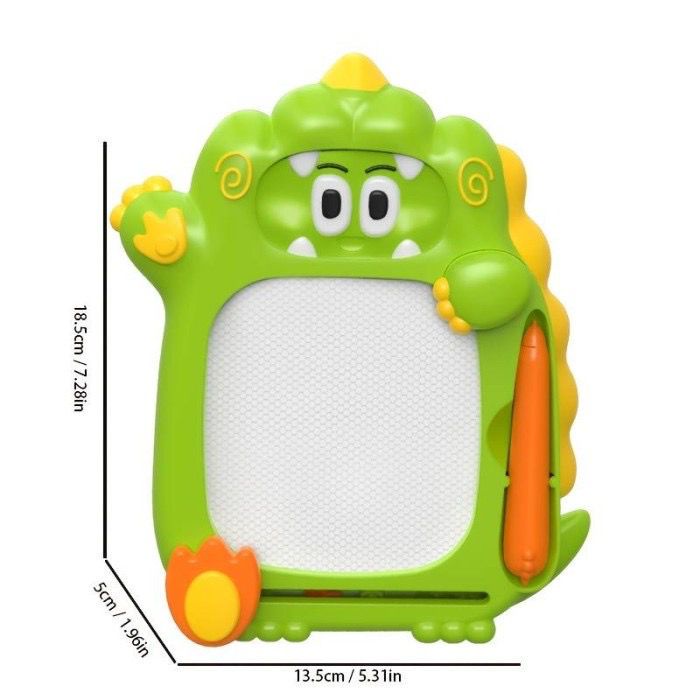 Mainan Anak DOUBLE SIDE DRAWING BOARD Marble Papan Tulis Dinosaurus Magnetic Drawing