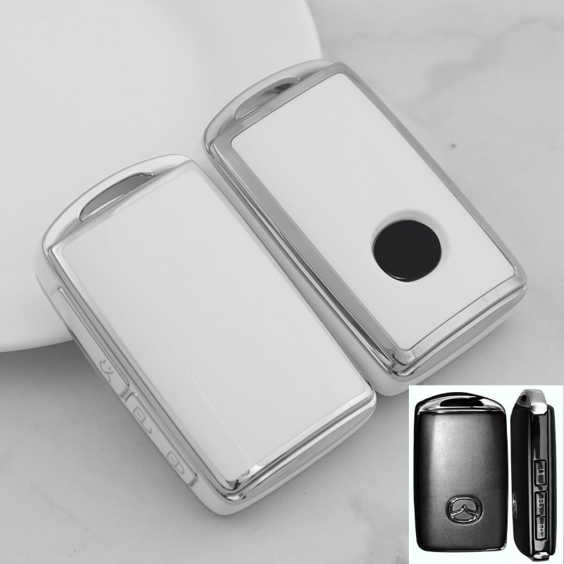 For Mazda Chrome Reflection TPU Car Key Cover Mazda 2 3 6 Axela Atenza CX-5 CX5 CX-7 CX-9 Smart 2/3 key casing case