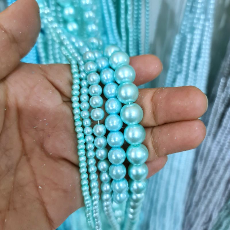 MUTIARA SINTETIS BERAT / MUTIARA JAHIT UKURAN 3 MM PER PACK / BUNGKUS ISI 20 renteng PER 1 WARNA KUALITAS BAGUS KILAU
