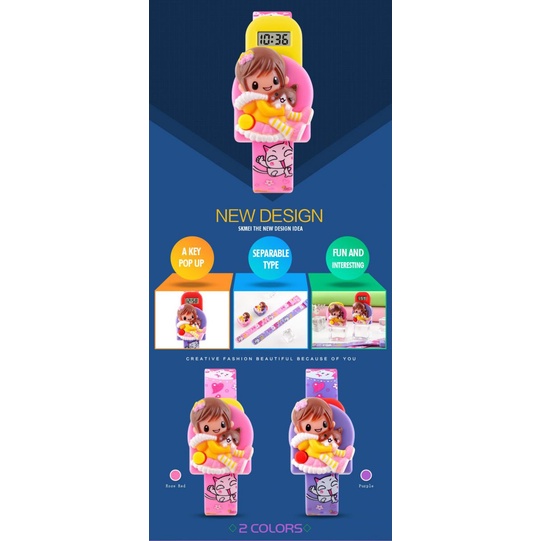 Jam Tangan Anak Boneka Manusia Dan Hewan DG1240