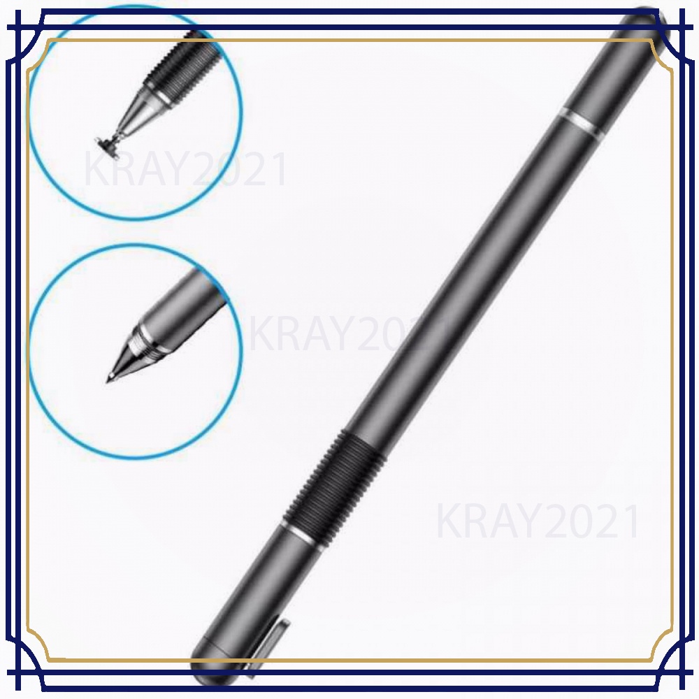 2 in 1 Capacitive Touch Screen Stylus Pen Aluminium -SP155