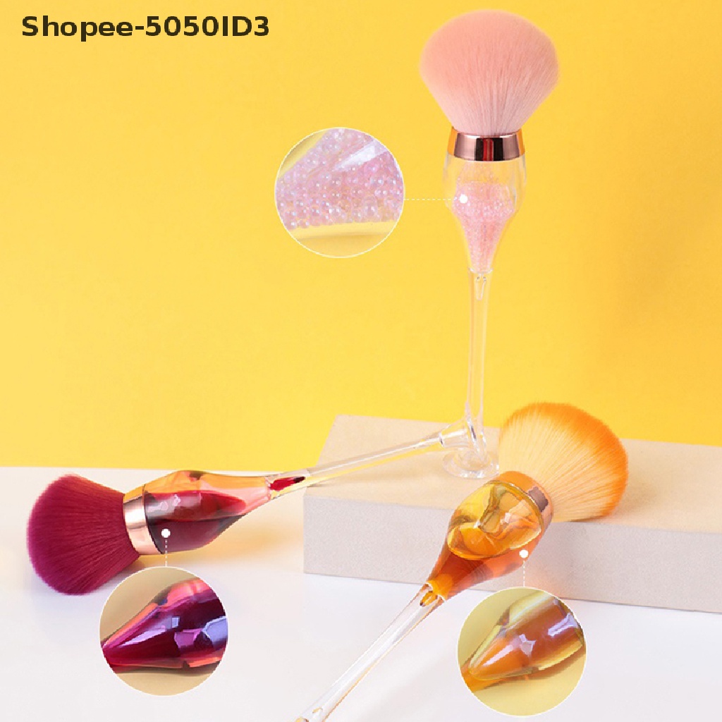 [HOT] 1pc Gelas Wine Bentuk Mineral Powder Brush Makeup Lembut Berbulu Foundation Brush [ID]
