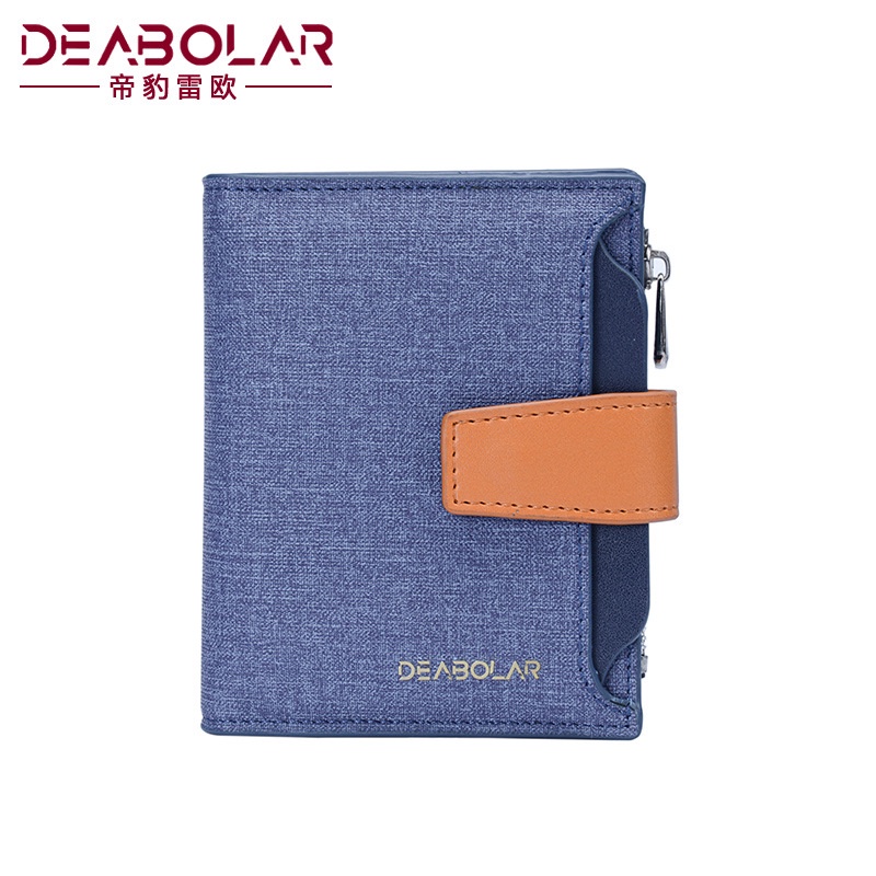 DOMPET LIPAT WANITA IMPORT DEABOLAR ORIGINAL WA658B2 KANVAS BIRU NARONI KECIL KOREA MURAH PREMIUM SLOT KARTU REMAJA KEKINIAN CEWEK UANG KOIN MINI RESLETING PENDEK BRANDED BATAM