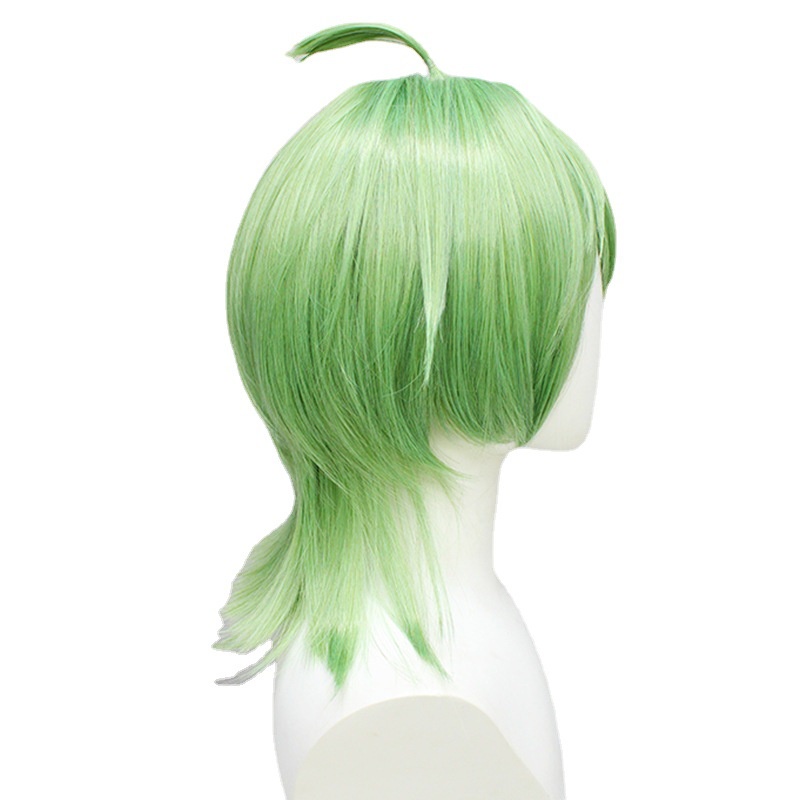 Genshin Impact Colai cos Wig Silikon Simulasi Kulit Kepala Turquoise Reverse Trailing cosplay Rambut Palsu Tutup Kepala