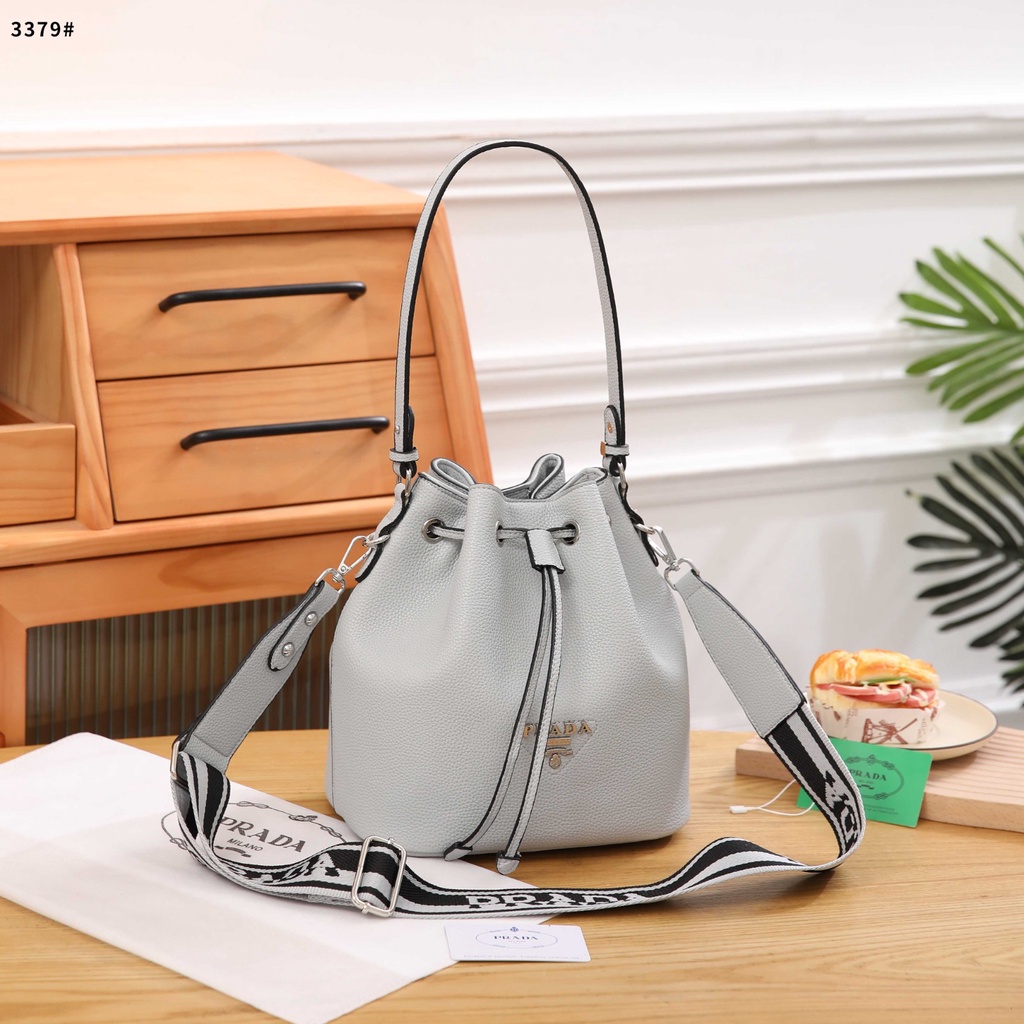 PR Togo Leather Bucket Bag #3379