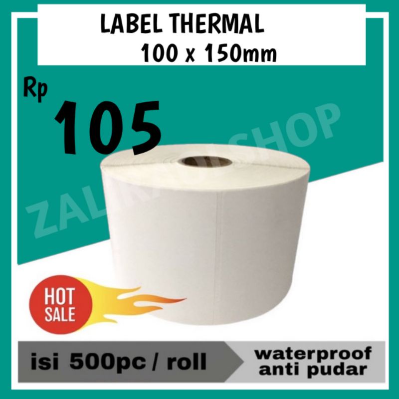 

label sticker thermal 100 x 150 barcode ukuran A6