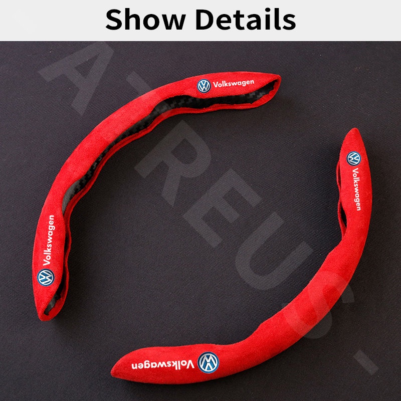 Volkswagen Cover Pelindung Setir Mobil Balap Suede Steering Wheel Cover Anti Slip Serap Keringat Untuk Polo Volkswagen Golf mk3 mk6 mk7 Scirocco Beetle Passat B5 B6 B7 CC