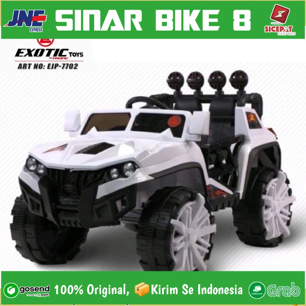 Mobilan Aki EXOTIC EJP 7712 JEEP Jok Kulit Remote Mainan Anak &amp; Exotic EJP 7702