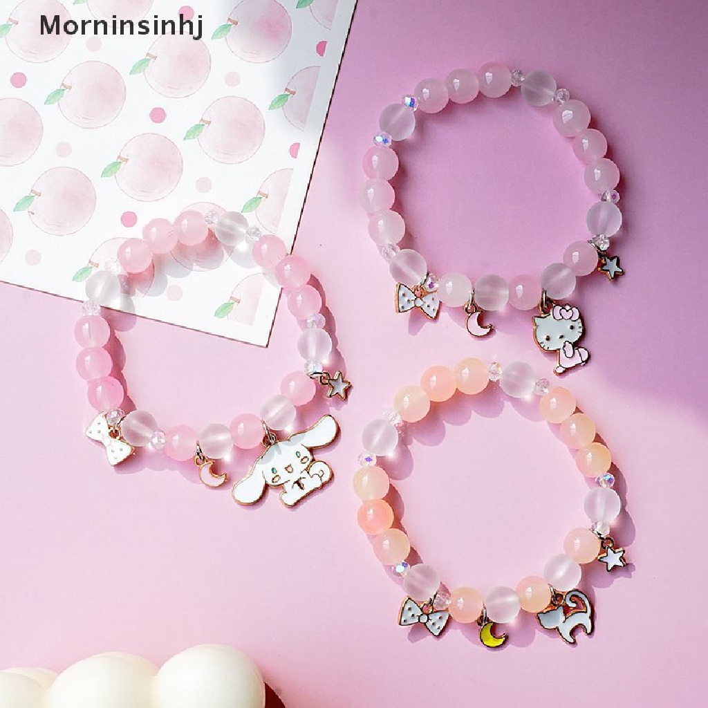 Mornin Versi Korea Dari Gelang Kristal Kalsedon Ungu Warna-Warni Baru Untuk Wanita Bunga Kelinci Lucu Kecil Segar ladies jewelry id