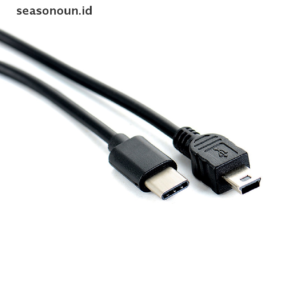 Seasonoun USB Type-C to Mini USB Kabel USB-C Male to Mini-B Male Adapter Converter.