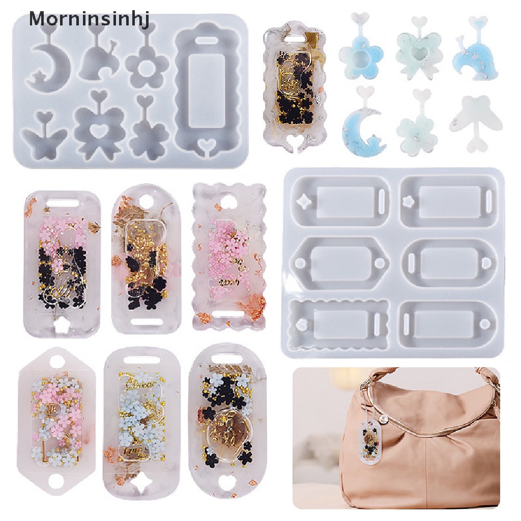 Mornin Cetakan Silikon Epoxy Casg Mold Resin Mold Untuk DIY Shaker Mold Liontin Perhiasan Gantungan Kunci Dekorasi DIY Craft Making Alat Aksesoris Perhiasan id