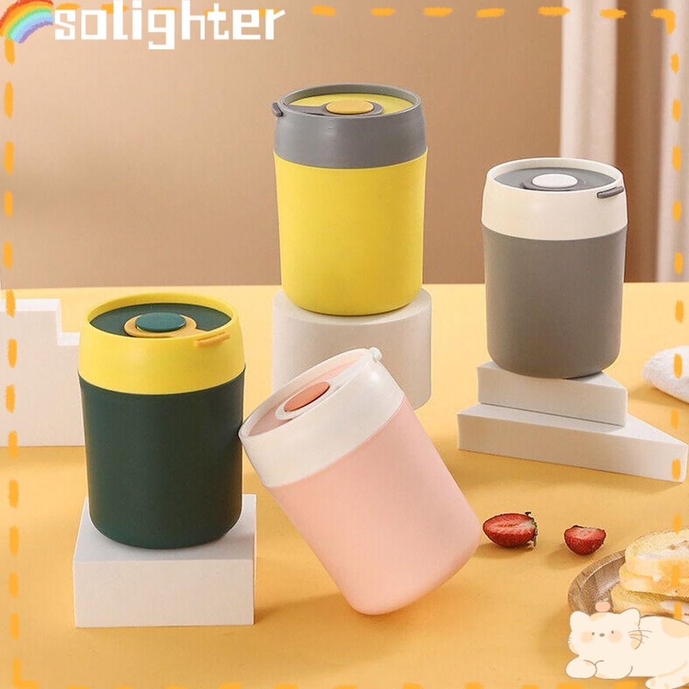 Solighter Food Thermal Jar Portable Breakfast Tableware Thermal Vacuum Cup