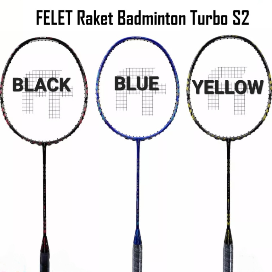Raket Badminton Felet 36lbs Turbo S-2 S2 100% Original