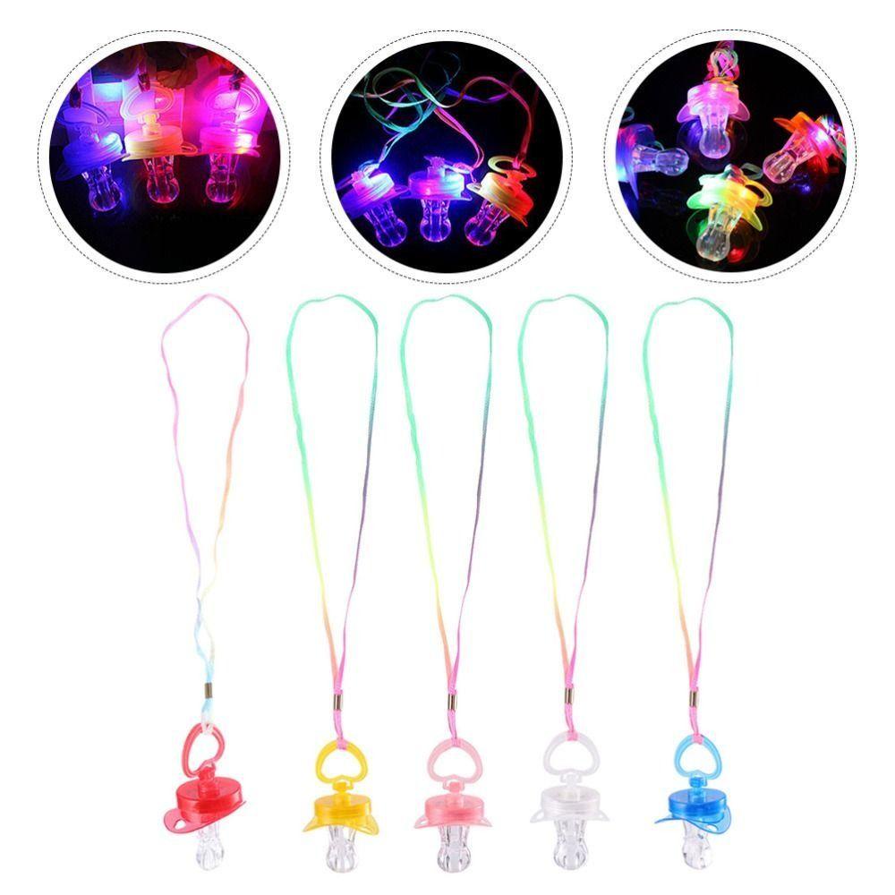 Lanfy Whistle Dot Dengan Lanyard Perlengkapan Pesta Elektronik Party Toys Glow in The Dark Kedip Peluit LED Glow Peluit Canda Dot Mainan LED Dot Peluit