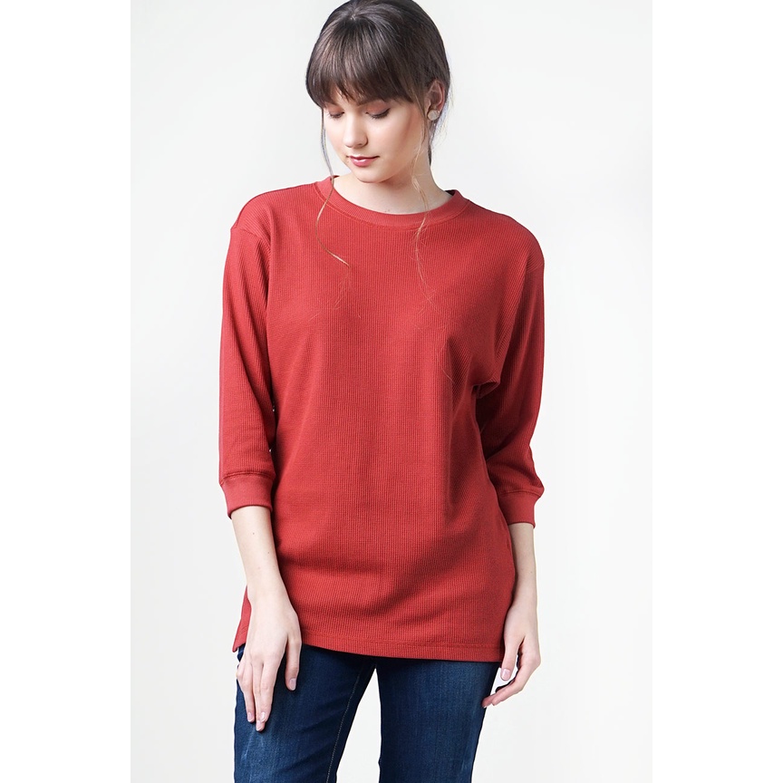 BodyTalk Sweater Wanita Minerva Chili Oil Dark Orange 33011T7DO