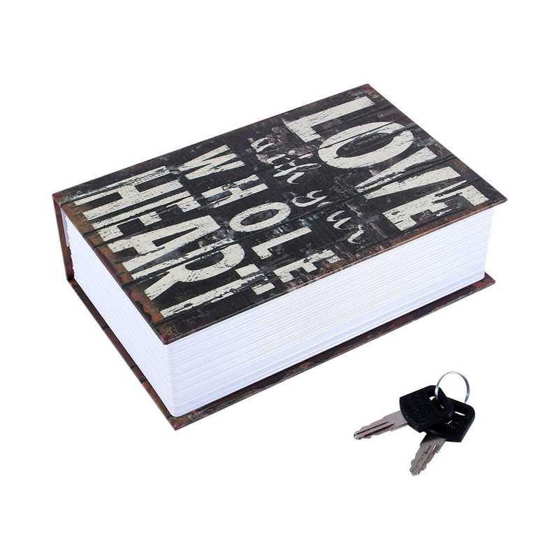 (BISA COD) FTIHSHP HOMESAFE Kotak Buku Novel Security Box Key Lock Size S - KBS-801