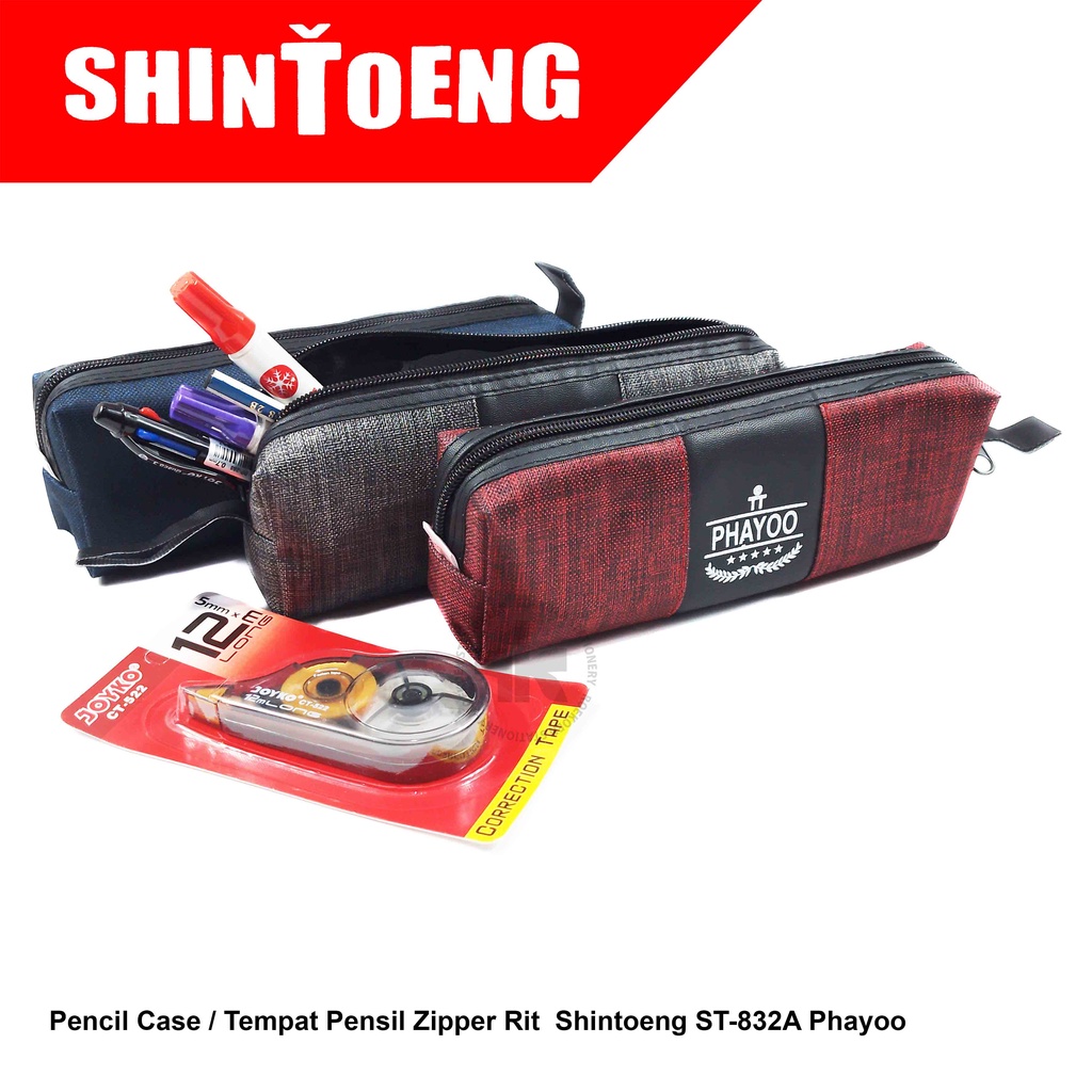

Shintoeng Phayoo Pencil Case Kanvas Zipper Besar Netral ST-832A Phayoo Bintang 5