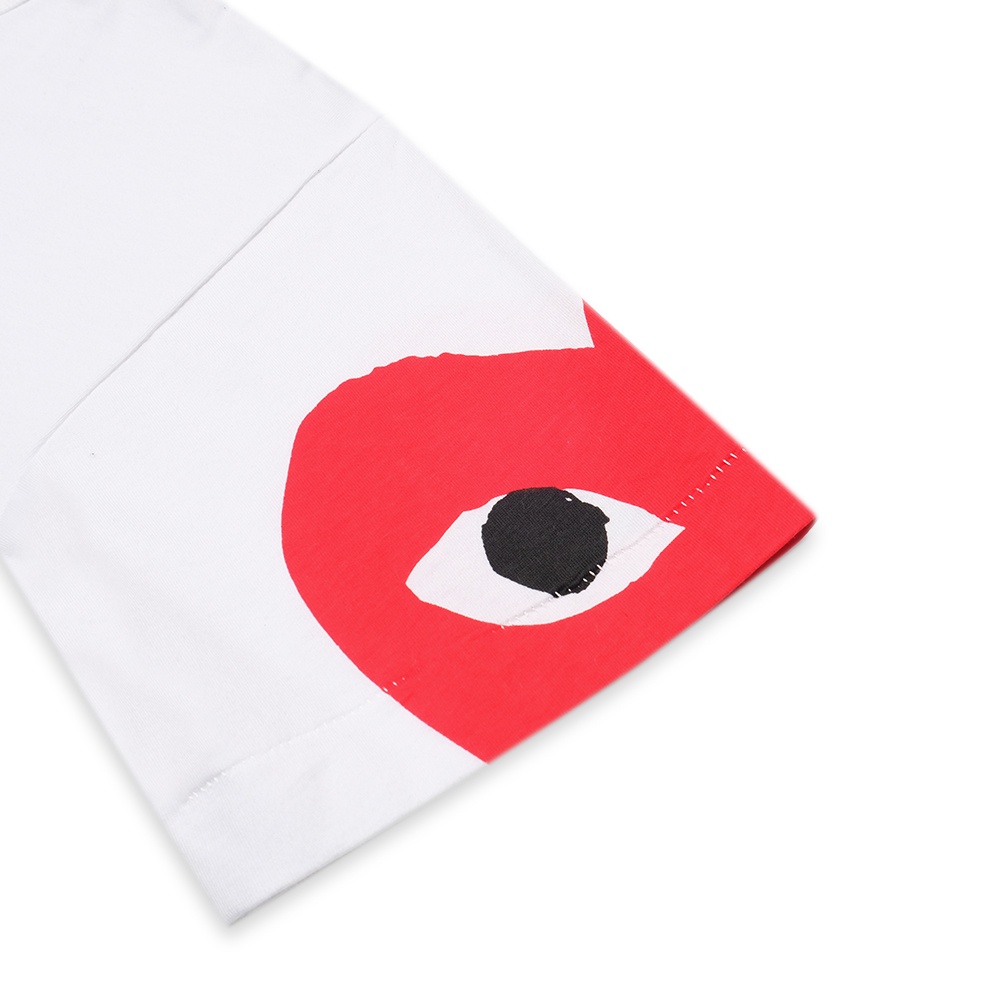 CDG Play Arm Half Heart T-Shirt White