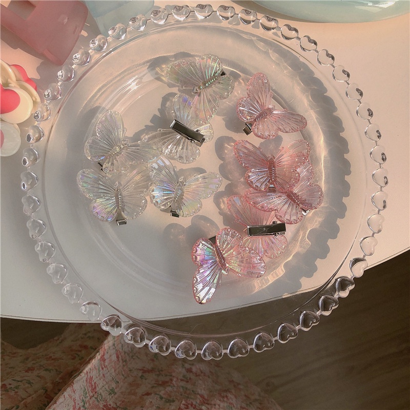 Mode Baru Mermaid Color Butterfly Hairpin 5pak Gadis Manis Kupu-Kupu Jepit Rambut Tren Musim Semi Baru Hiasan Kepala Jepit Rambut