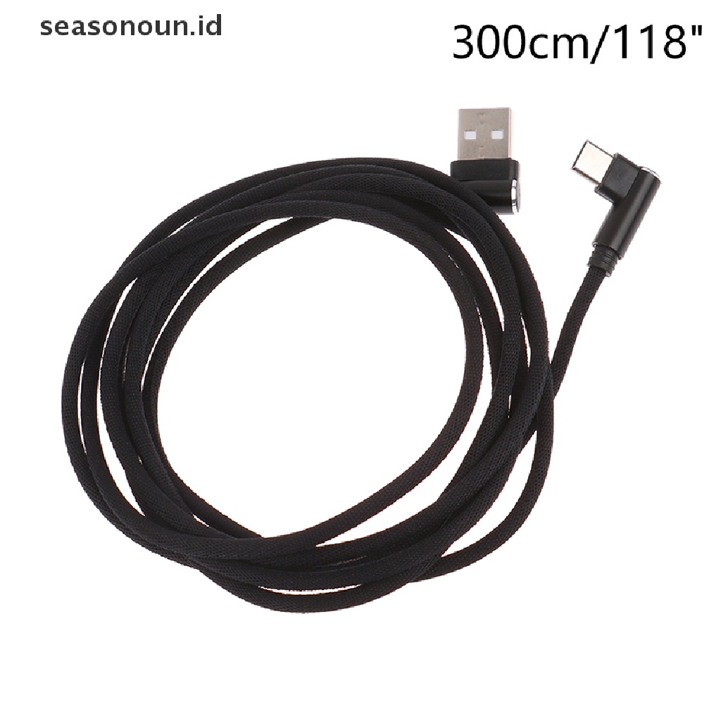 Seasonoun usb Type c 90derajat Pengisian Cepat usb c Kabel Tipe-c data Cord Charger usb-c.