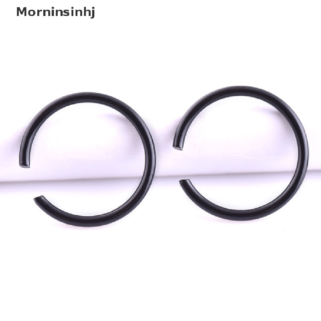 Mornin 9Pcs Cincin Hidung Terbuka Hoop Bibir Tubuh Klip on Studs Stainless Steel Jewelry id