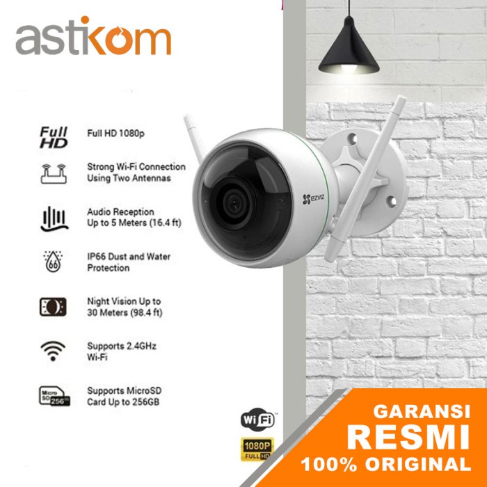 CCTV Ezviz Smart Home Camera C3WN 2MP 1080p