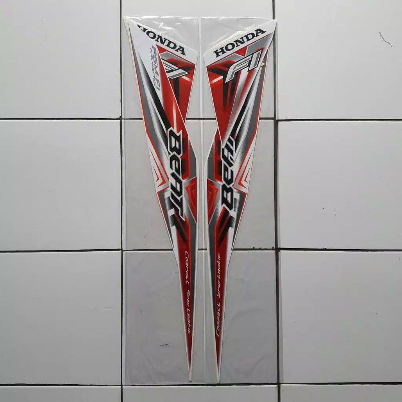 Striping Stiker sticker lis body honda beat fi esp 2015 2016 putih merah