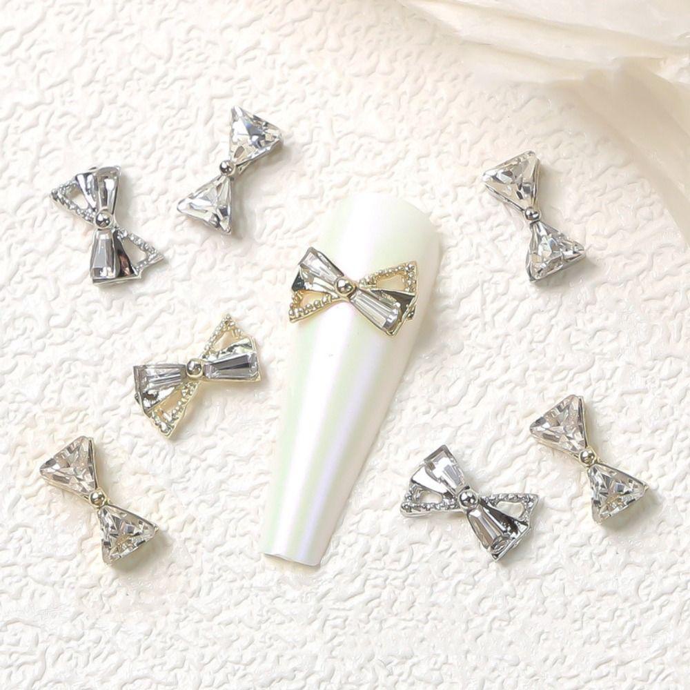 Mxbeauty Pesona Kuku 3D Mewah Alloy Zirkon Nail Art Dekorasi