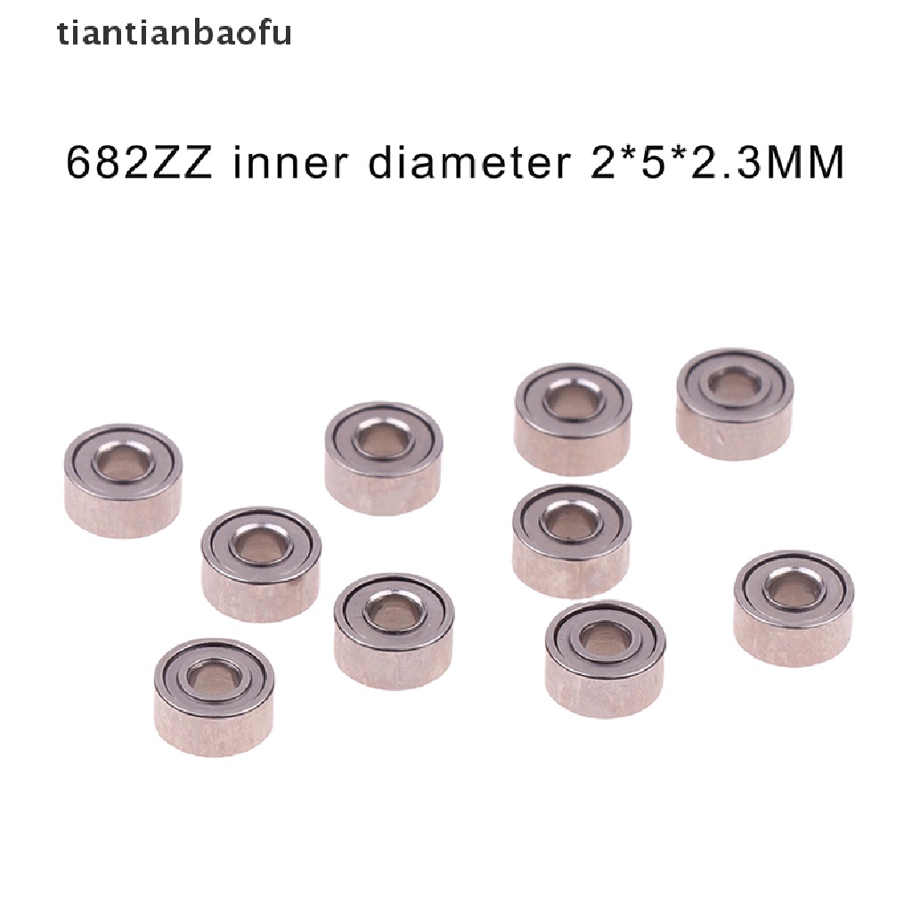 [tiantianbaofu] 10pcs  682ZZ 2*5*2.3mm Bearing shielded deep groove ball bearings Miniature Boutique