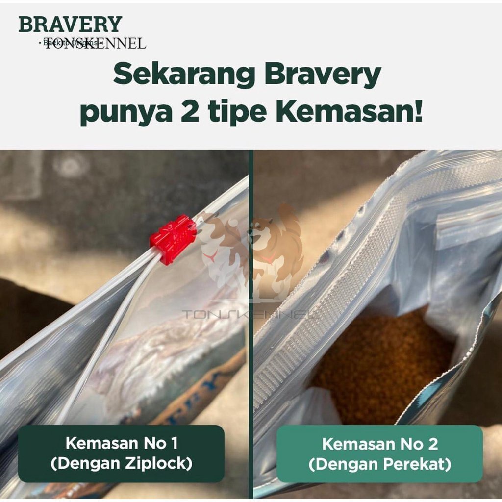 BRAVERY Mini Adult Pork 2 Kg Dog Food rasa Iberian Pork 2kg Makanan Anjing Dogfood Dewasa