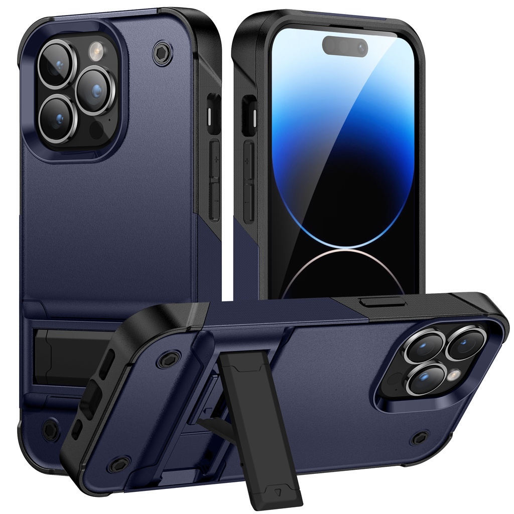 Holder phone caSE, Cocok Untuk iphone 14 Pro 13 7 8 plus, PC+TPU Pelindung Handphone, Apple 12 Pro Max11 Pro Se20 Casing Handphone Tahan Guncangan.