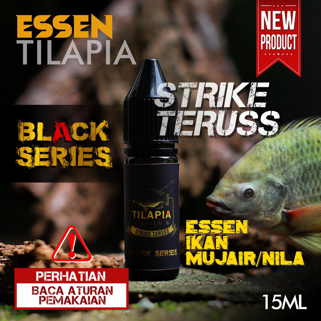 PROMO BLACK SERIES ESSEN TILAPIA UMPAN IKAN NILA JAER MUJAER WALANG GARLIK