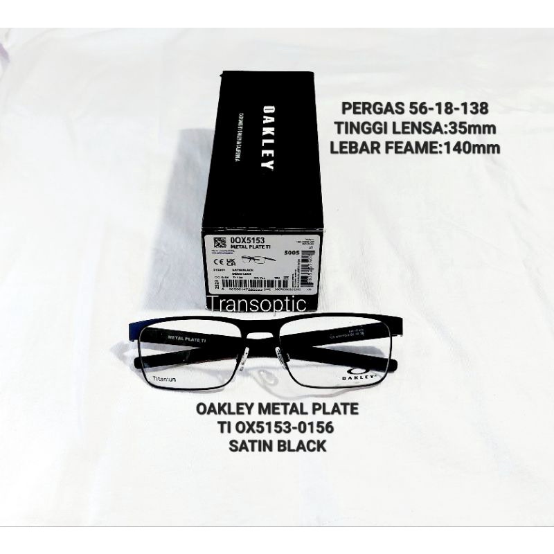 Frame Kacamata OAKLEY METAL PLATE OX5153-0156 Satin Black Titanium ORIGINAL