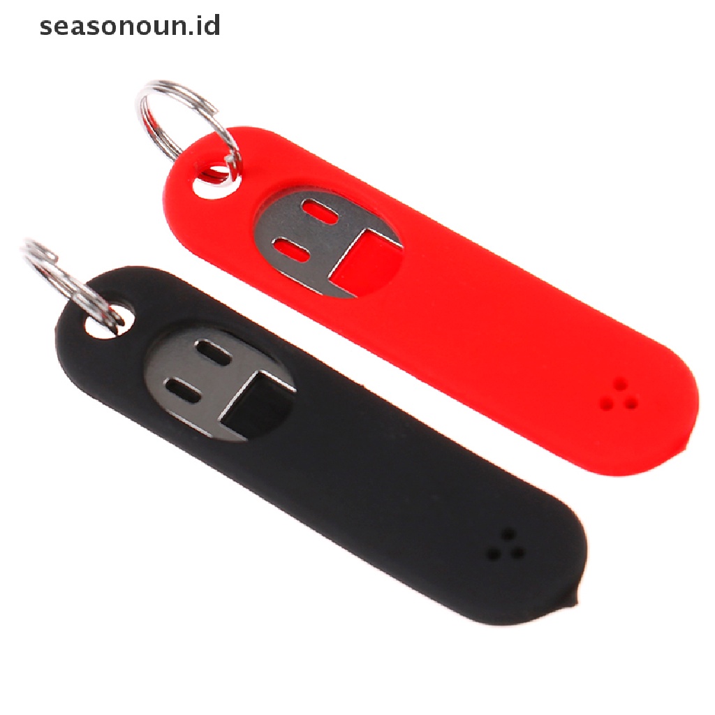 Seasonoun 1PCS Universal Pin Kartu Anti Hilang Sim Card Remover Tray Eject Tool Dengan Penutup.