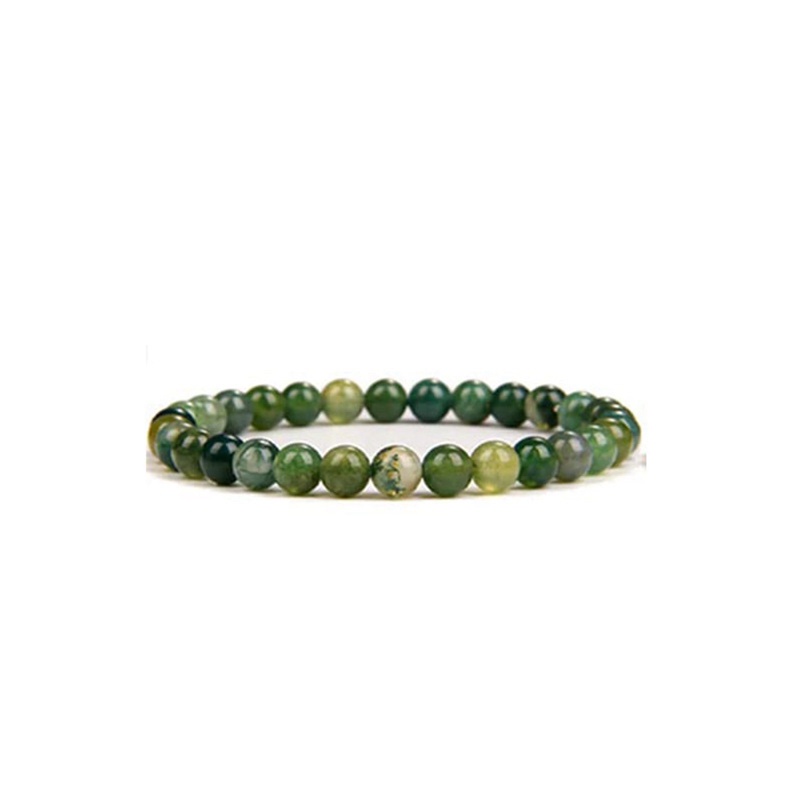 Batu Alam Penyembuhan Kristal Peregangan Manik-Manik Gelang Wanita Pria Handmade Gemstone Bulat Bangle Unisex Perhiasan