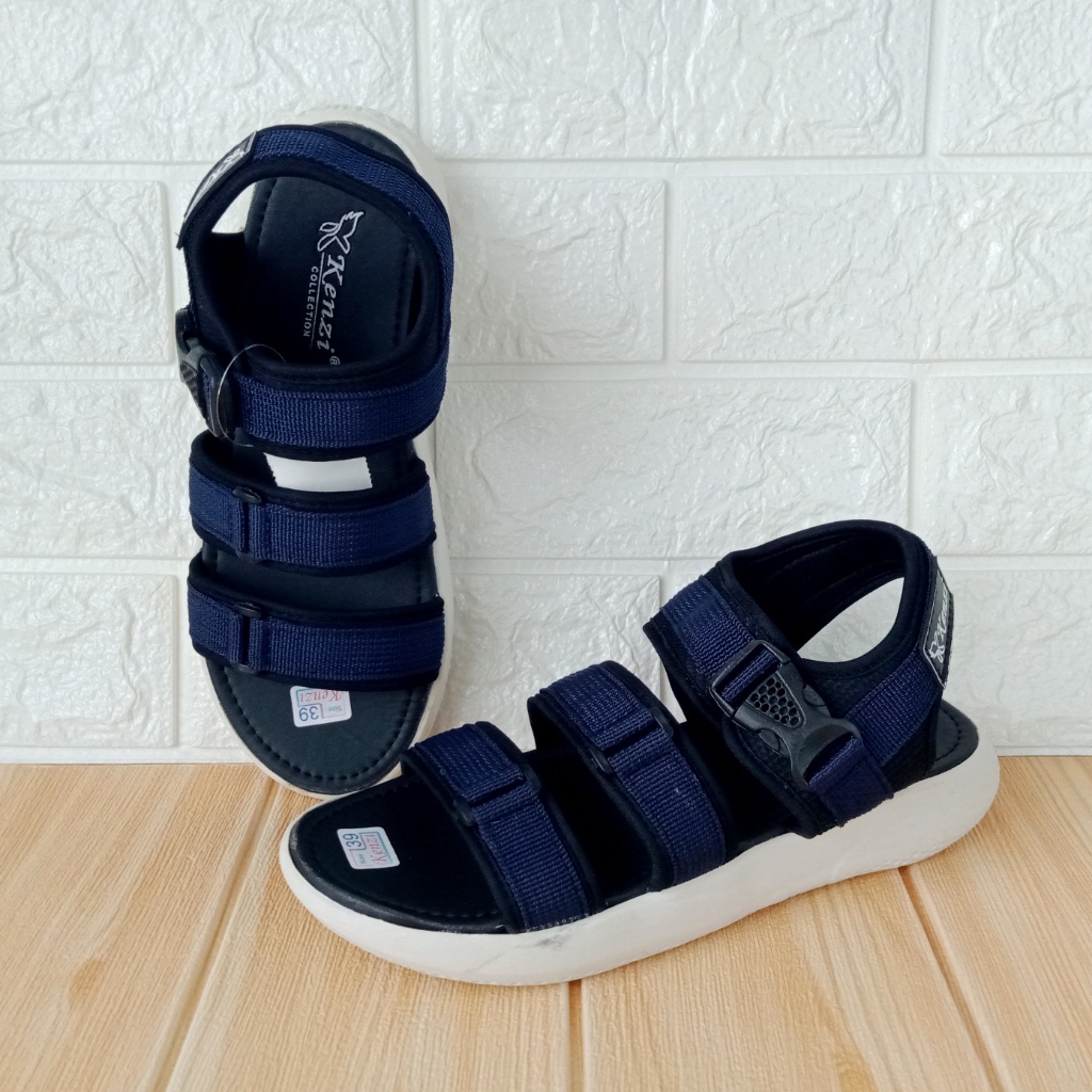 Sandal Wanita Let Gunung Kenzi Size 31-40 Hitam