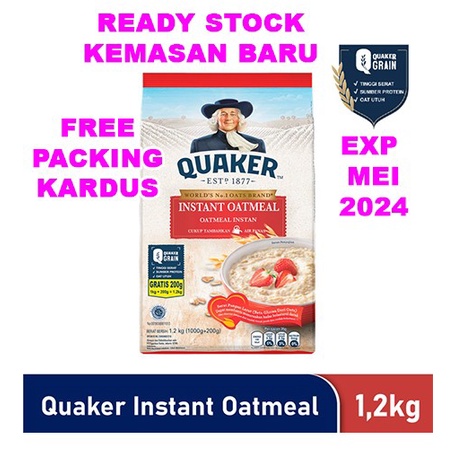 

[Ready Stock]bisa COD QUAKER Instant Oatmeal [1200 g] READY STOCK