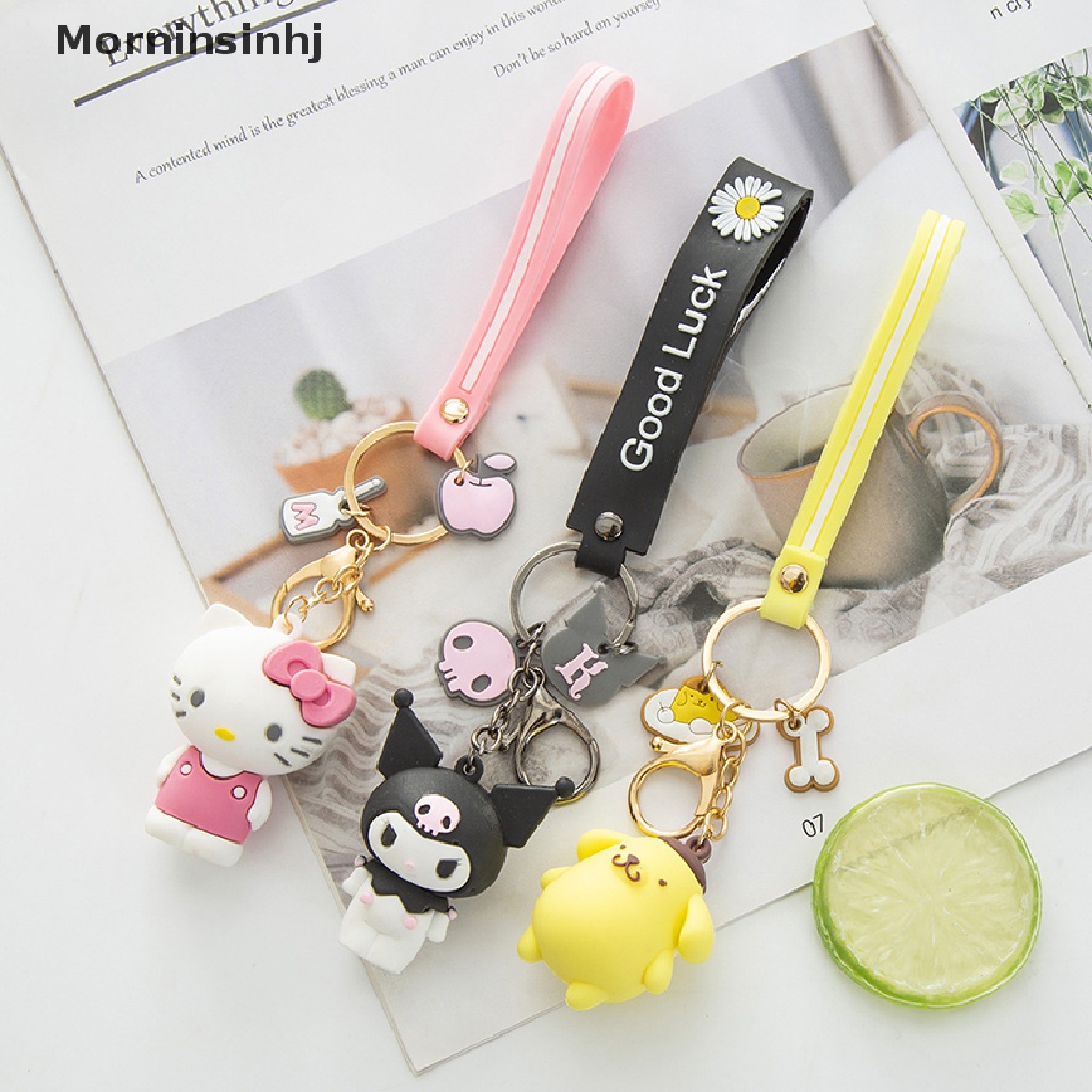 Mornin Lucu Kartun Sanrio Kuromi Mymelody Pendant Keychain Holder Gantungan Kunci Gantungan Kunci Mobil Tas Handphone Gantung Perhiasan Hadiah Anak id