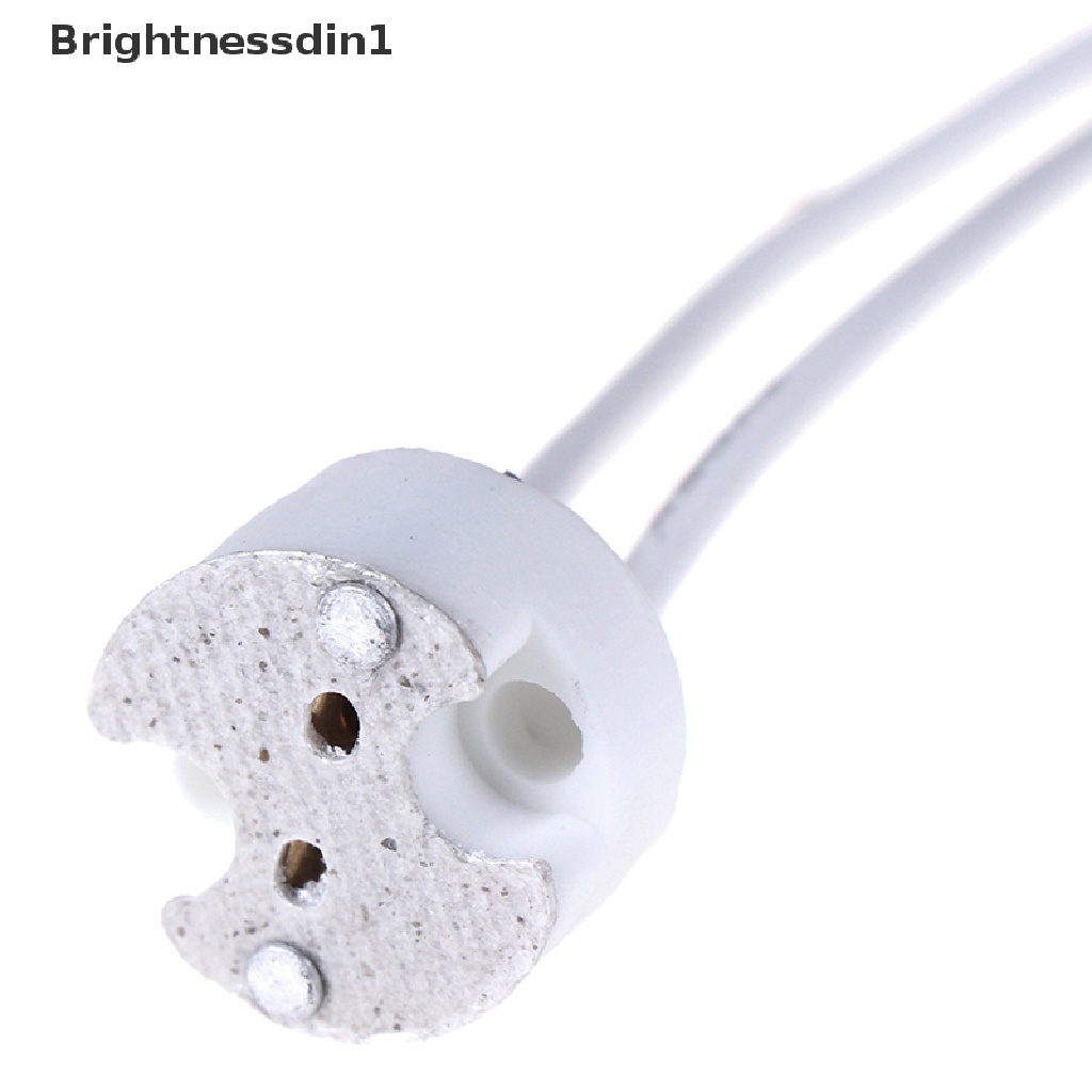 [Brightnessdin1] 1per5/10pcs MR16 GU5.3 base socket wire connector Lampu led Tempat Keramik  Butik