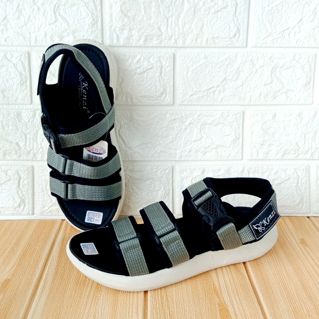 Sandal Wanita Let Gunung Kenzi Size 31-40 Abu