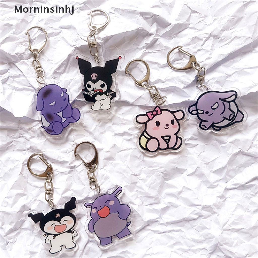 Mornin Sanrio Hello Kitty Kuromi Toys My Melody Keychain Kawaii Sanrio Aksesoris Melody Liontin Mainan Anak Sanrio Figure Hadiah id