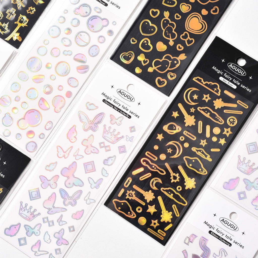 

Sticker Hologram Agugu Gold and Rainbow