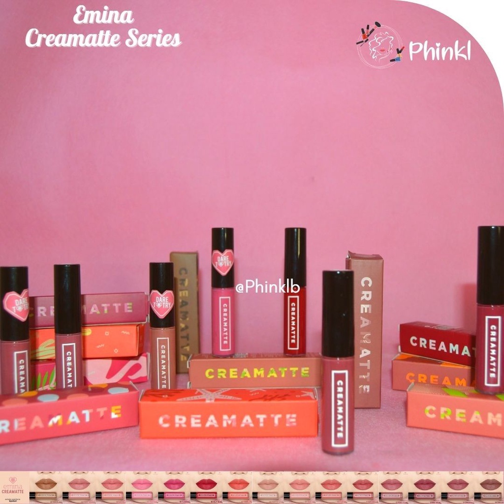 `ღ´ PHINKL `ღ´ ╰☆☆ 𝔢мιℕά ☆☆╮ Emina lip cream mattee lipstick mate cair tidak bikin bibir kering