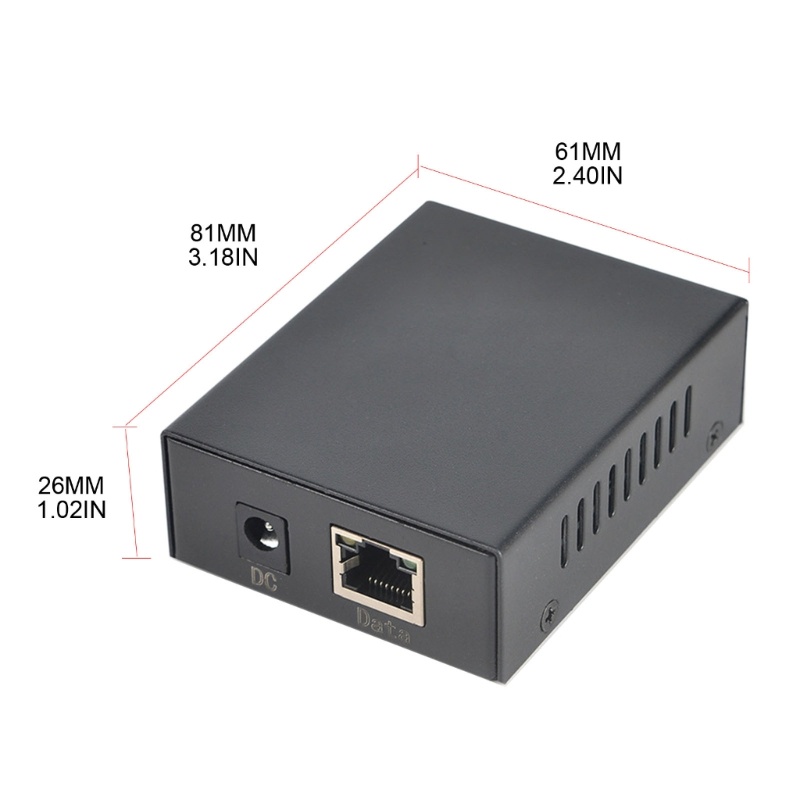 Zzz POE Splitter 101001000mb DC48W POE Separator Untuk Sistem Keamanan IP-Camera