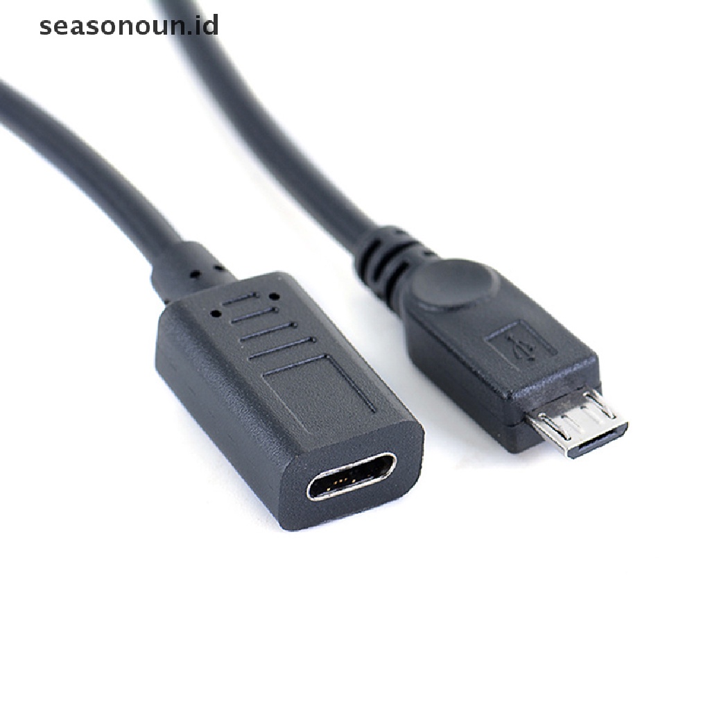 Adapter Kabel Konektor OTG Seasonoun USB Type-c Female to Micro USB Male.